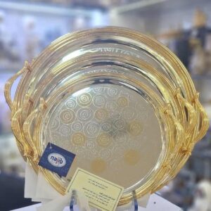 سینی عربی 3 سایز طلایی برند نجیب مدل C-NA04