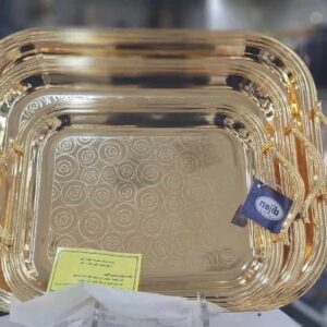 سینی عربی 3 سایز طلایی برند نجیب مدل C-NA10