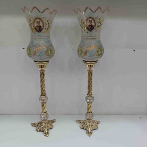 شمعدان لاله عباسی پایه برنزی کد005