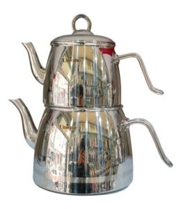 کتری قوری استیل 2.5 لیتر لوله دار یونیک کد UN-7218