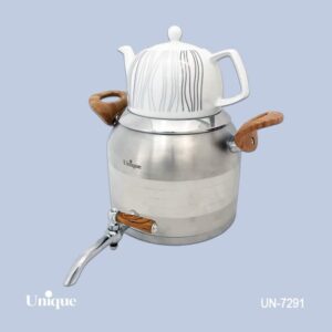 کتری قوری یونیک 5 لیتر استیل شیردار طرح ترک کد UN-7291