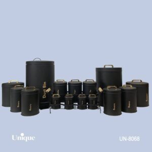 سرویس آشپزخانه 16 مشکی درب فلزی یونیک کد UN-8068