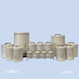 سرویس آشپزخانه 16 نباتی(کرم) درب فلزی یونیک کد UN-8077