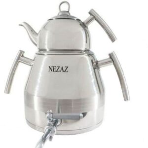 کتری قوری 5 لیتر تمام استیل نزاز کد 5015