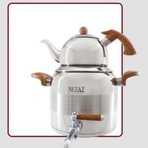 کتری قوری ترک نزاز دسته چوب کد 3016