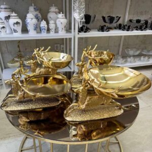 سرویس پذیرایی آلومنیومی گوزن طلایی براق کد GVZT48-00