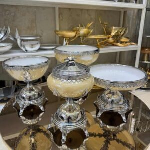 سرویس پذیرایی درباری کروم نقره ای 4 تیکه کد drbariN400