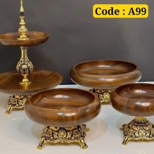 سرویس پذیرایی چوبی پایه سلطنتی کد wood-saltanati400-A99