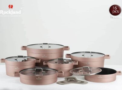 قابلمه 16 پارچه راکلند مدل تمیس صورتی کد temis-8202