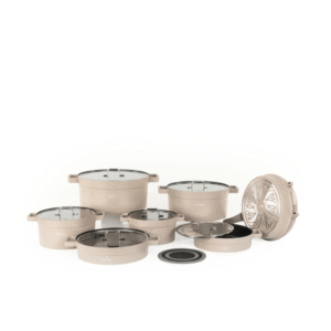 قابلمه 18 پارچه راکلند مدل تمیس کرم کد temis-6201