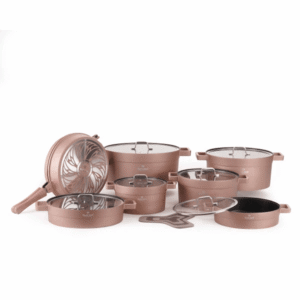 قابلمه 18 پارچه راکلند مدل تمیس صورتی کد temis-6206