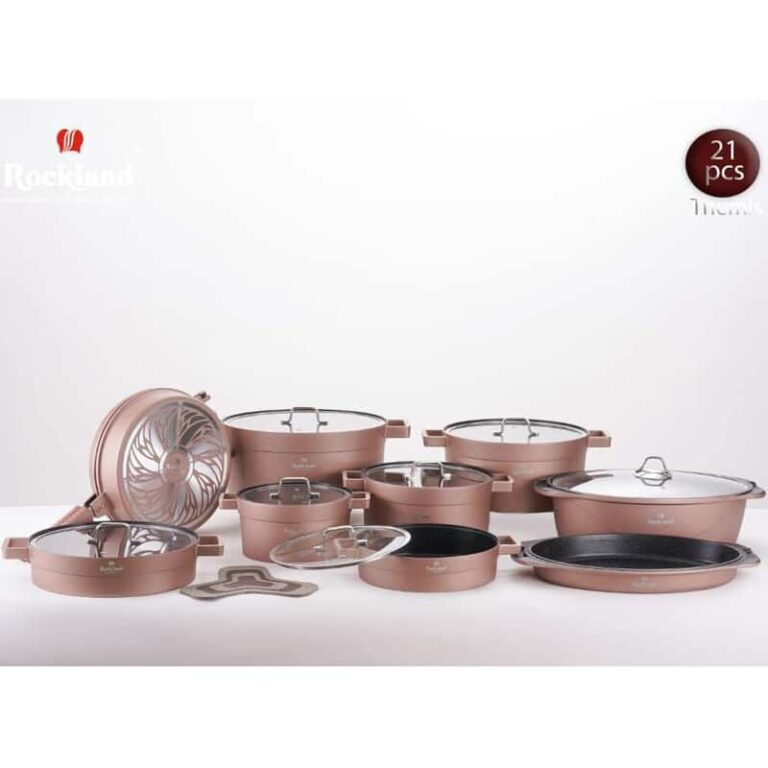 قابلمه 21 پارچه راکلند مدل تمیس صورتی کد temis-6106