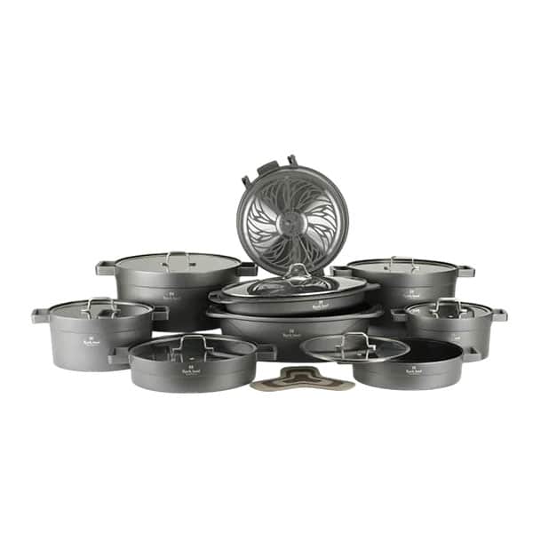 قابلمه 21 پارچه راکلند مدل تمیس طوسی کد temis-6104