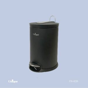 سطل زباله 12 لیتری مشکی پدالی یونیک درب آرام بند کد UN-4220