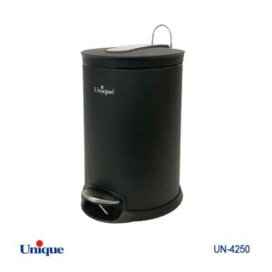 سطل زباله 14 لیتری مشکی پدالی یونیک درب آرام بند کد UN-4250