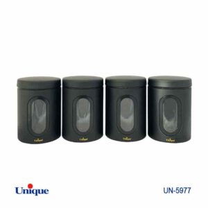 ظرف جاحبوبات 1 لیتر مشکی پنجره دار یونیک مدل UN-5977